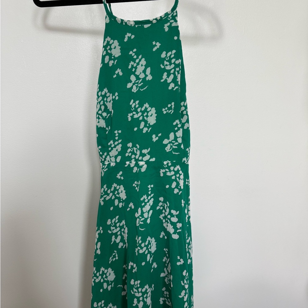 Lulu's Green Halter Backless Sundress